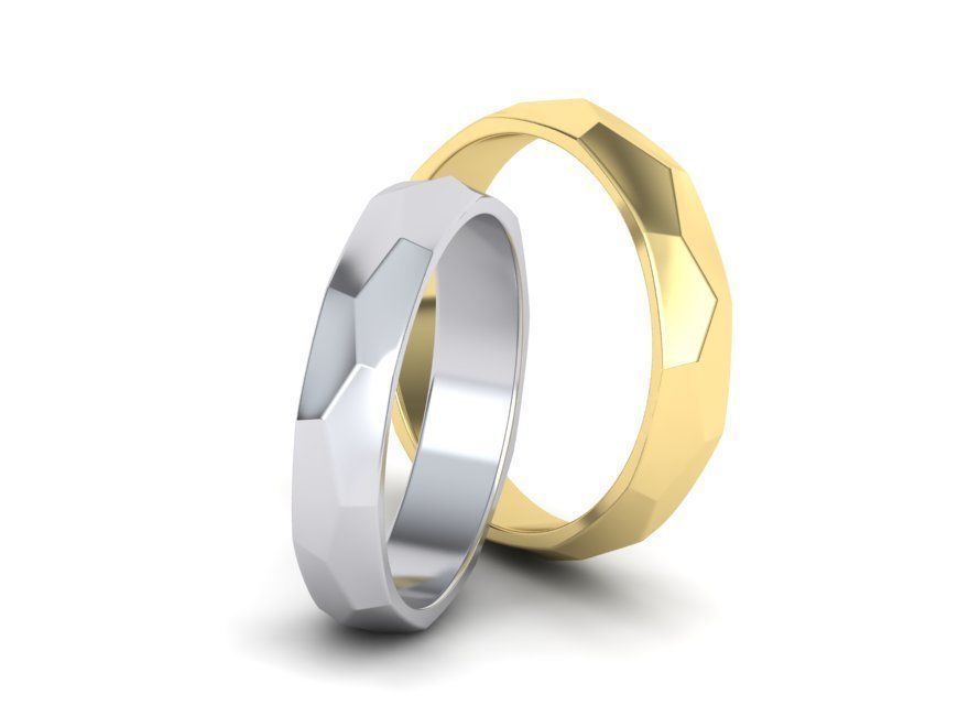 Hammered Wedding band ring 3d model  3D print model_14