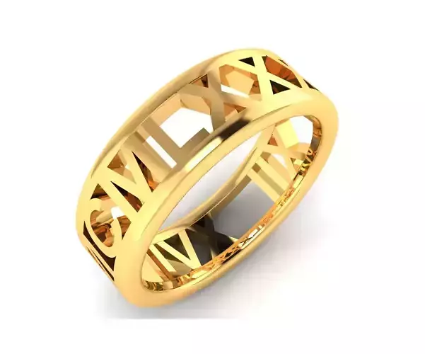 Women Band Ring 3dm render detail