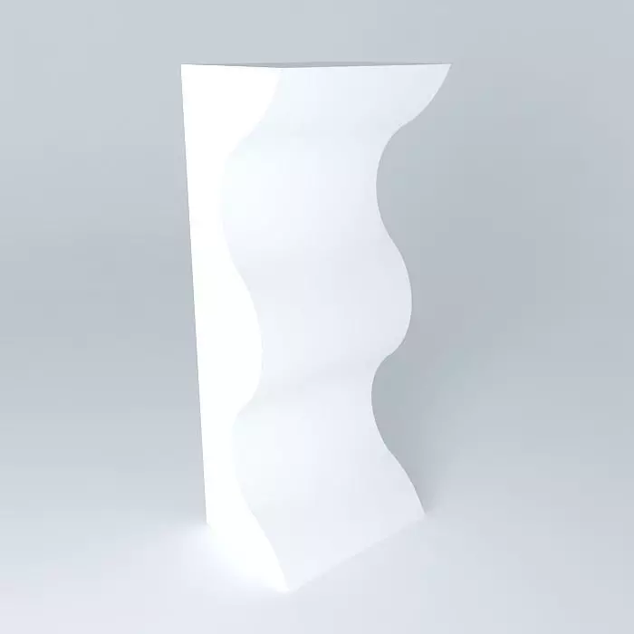 Wwave foam panel 1 Free 3D model_0
