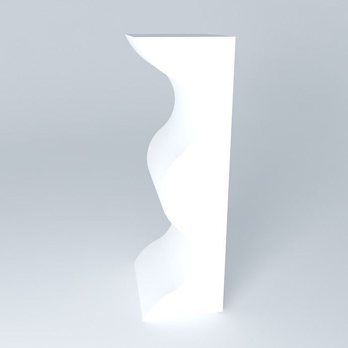 Wwave foam panel 1 Free 3D model_2