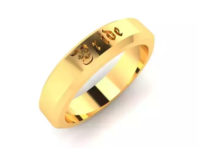 Women Band Ring 3dm render detail