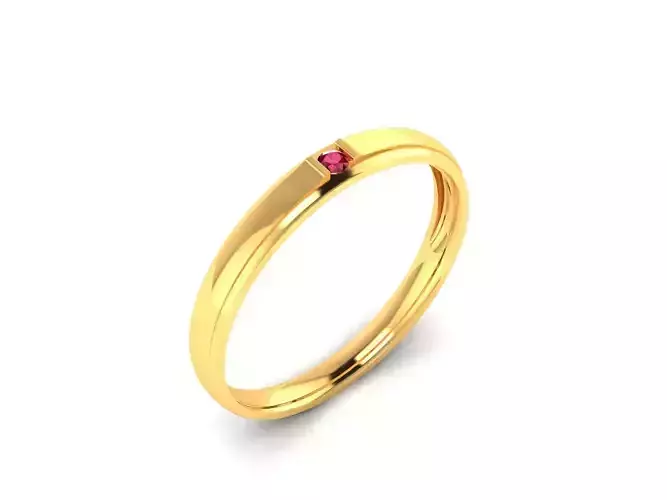 Women Band Ring 3dm render detail