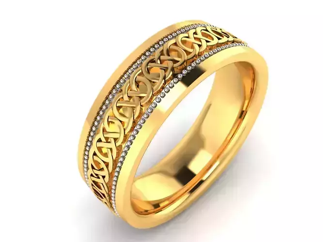 Women Band Ring 3dm render detail