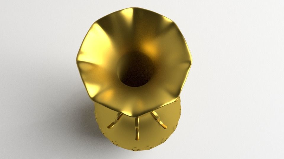 Golden Vase 3D model_1