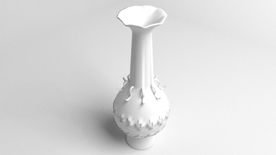 Golden Vase 3D model_3