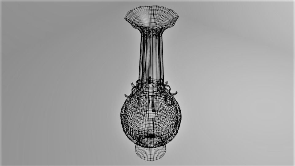 Golden Vase 3D model_4