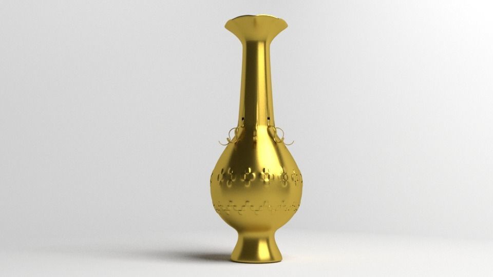 Golden Vase 3D model_2