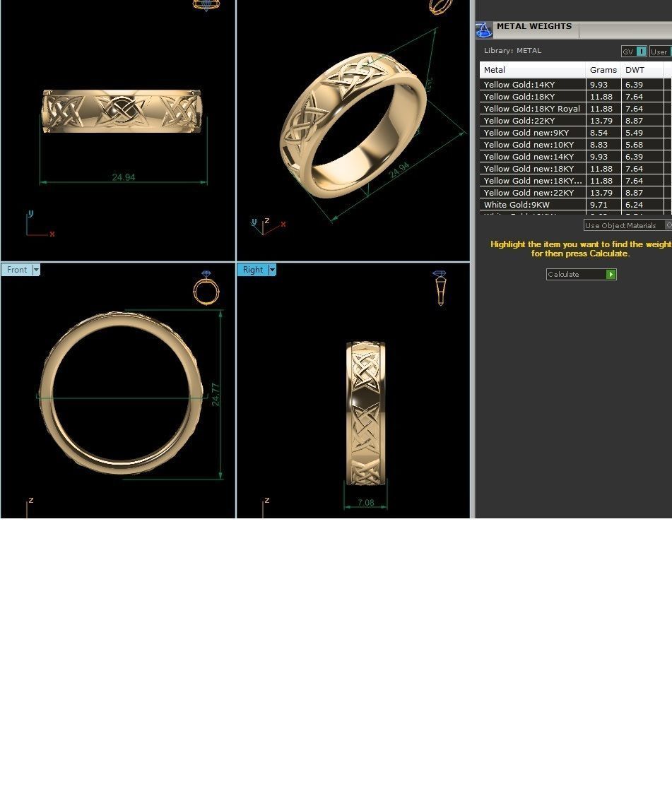Women Band Ring 3dm render detail 3D print model_7