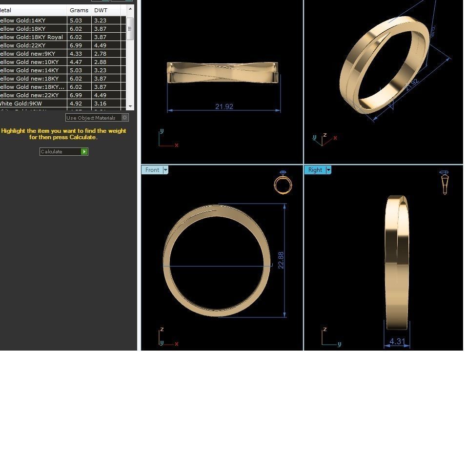 Women Band Ring 3dm render detail 3D print model_4