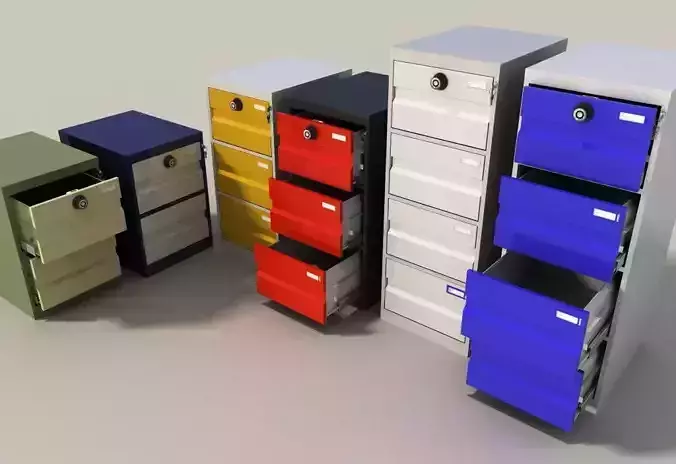 locker file cabinet 3d models