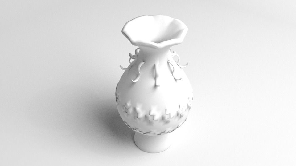 Silver Vase 3D model_3