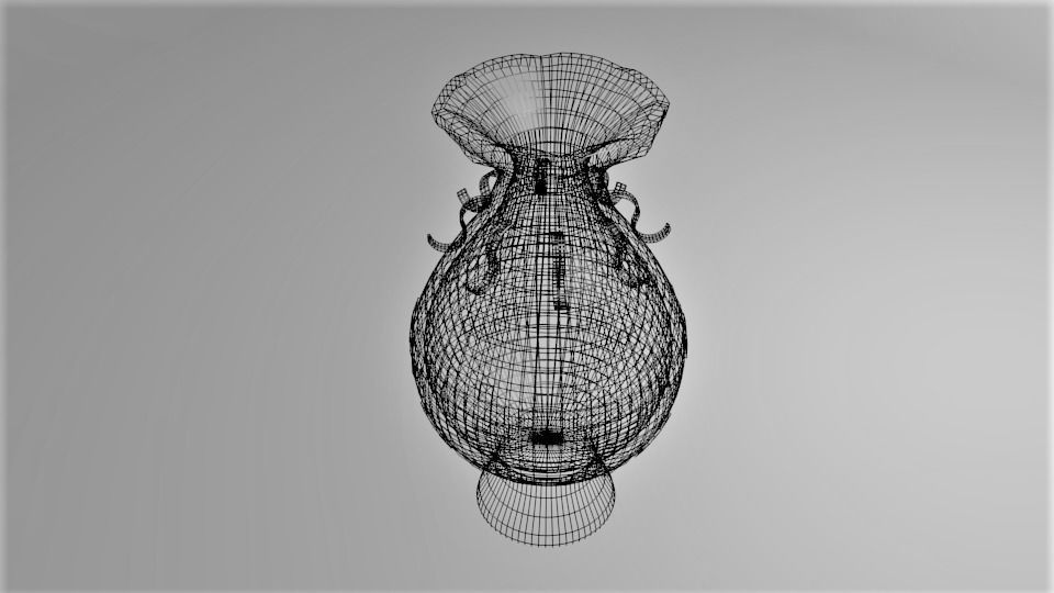 Silver Vase 3D model_4