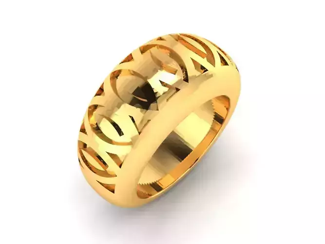 Women Band Ring 3dm render detail