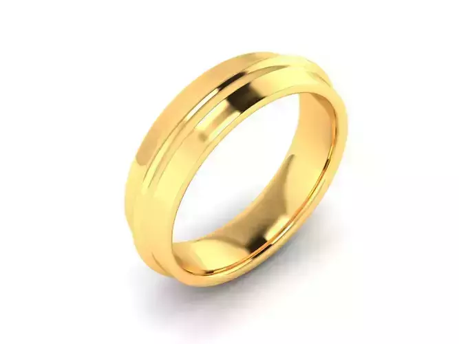 Women Band Ring 3dm render detail