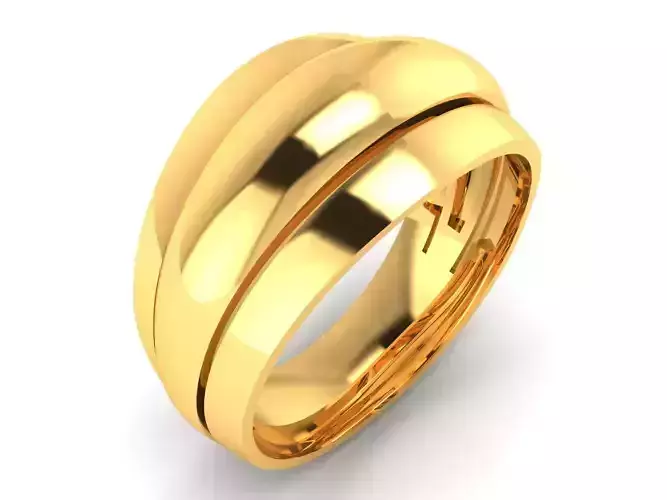 Women Band Ring 3dm render detail