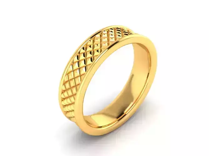 Women Band Ring 3dm render detail