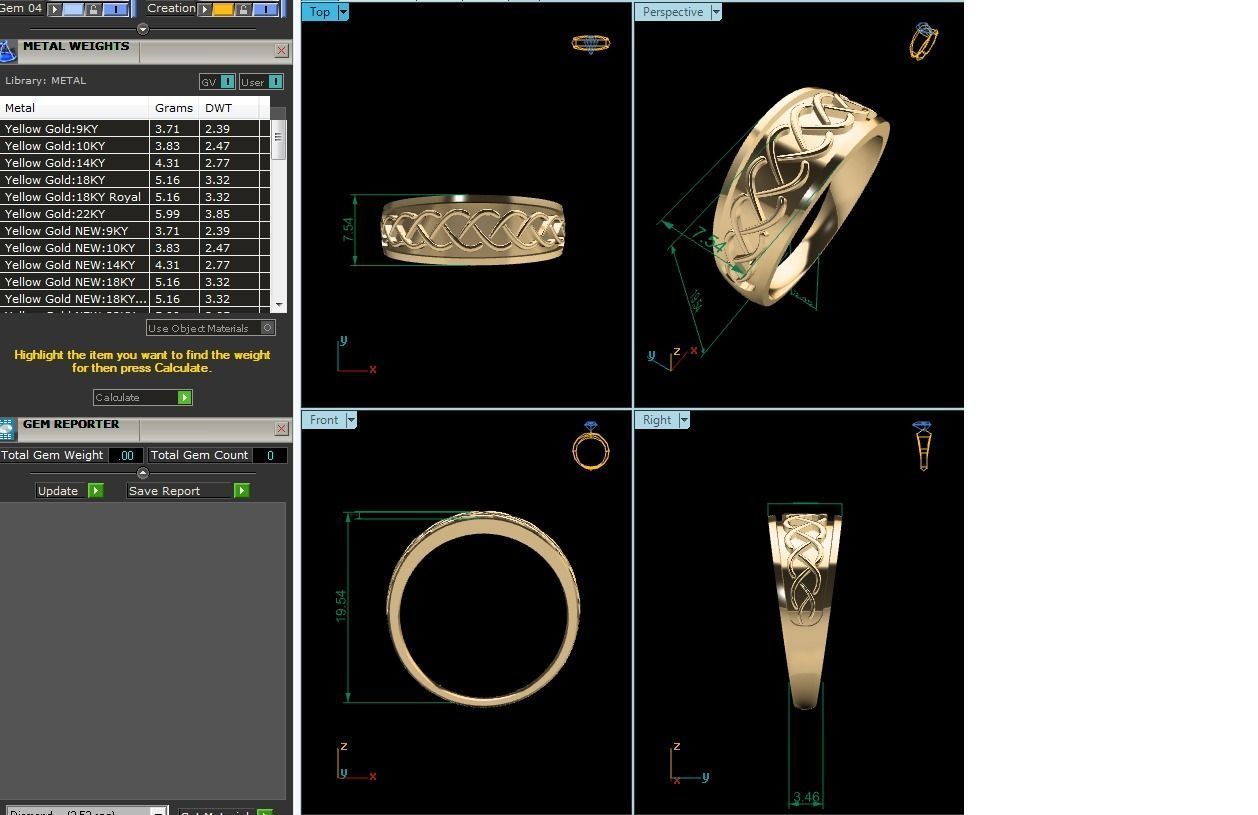 Women Ring 3dm render detail 3D print model_6