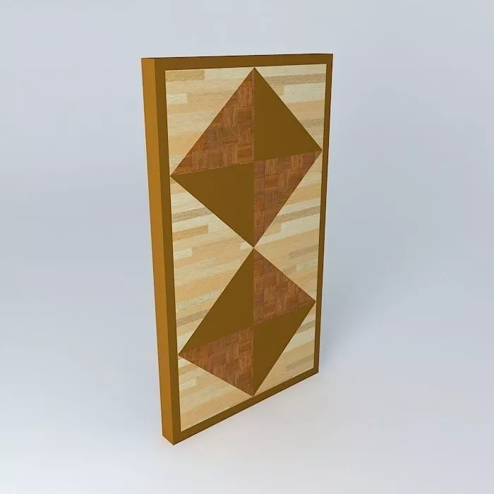 Diagonal wooden panel Free 3D model