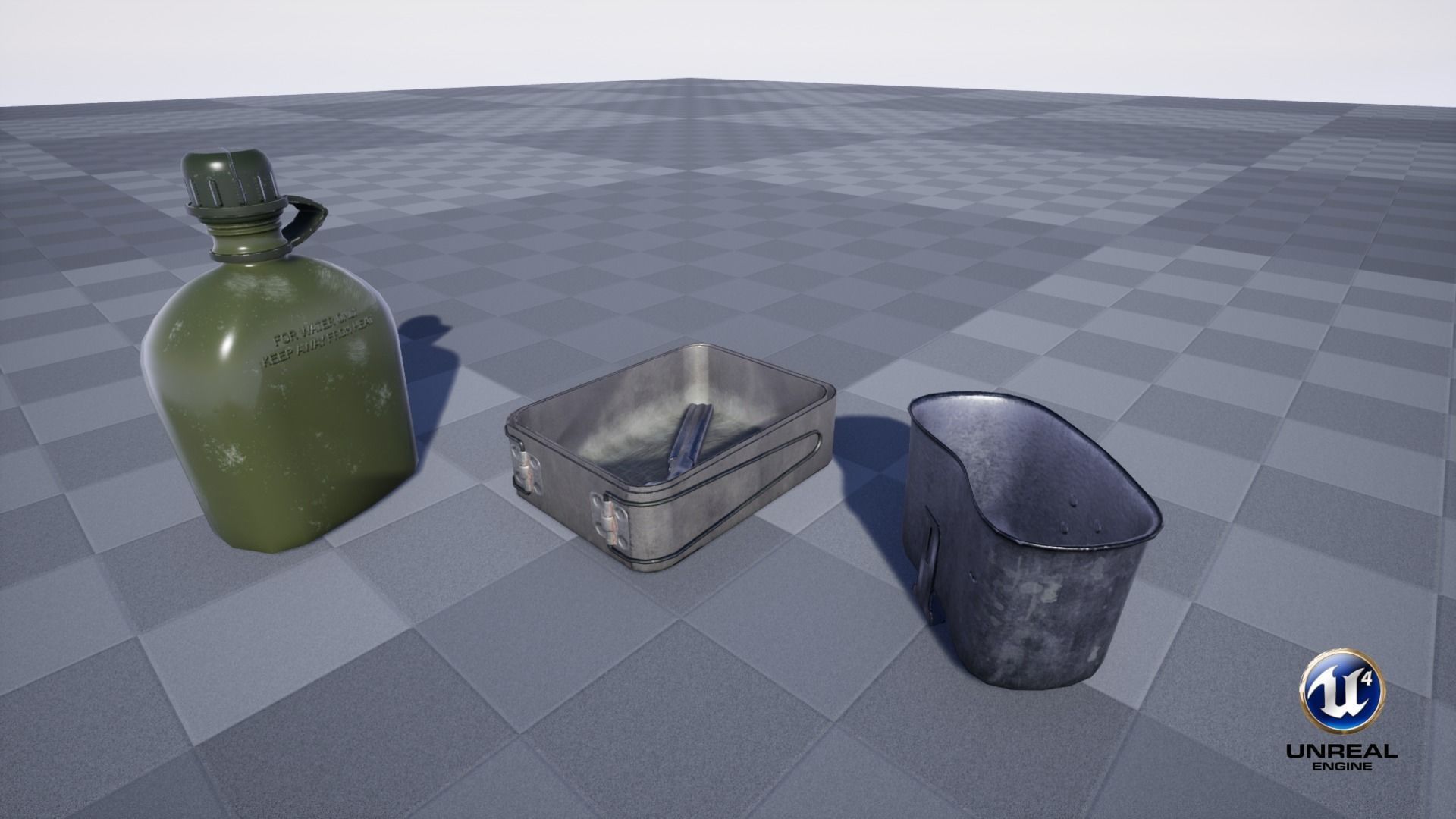 Military Eating Utensils Low-poly 3D model_24