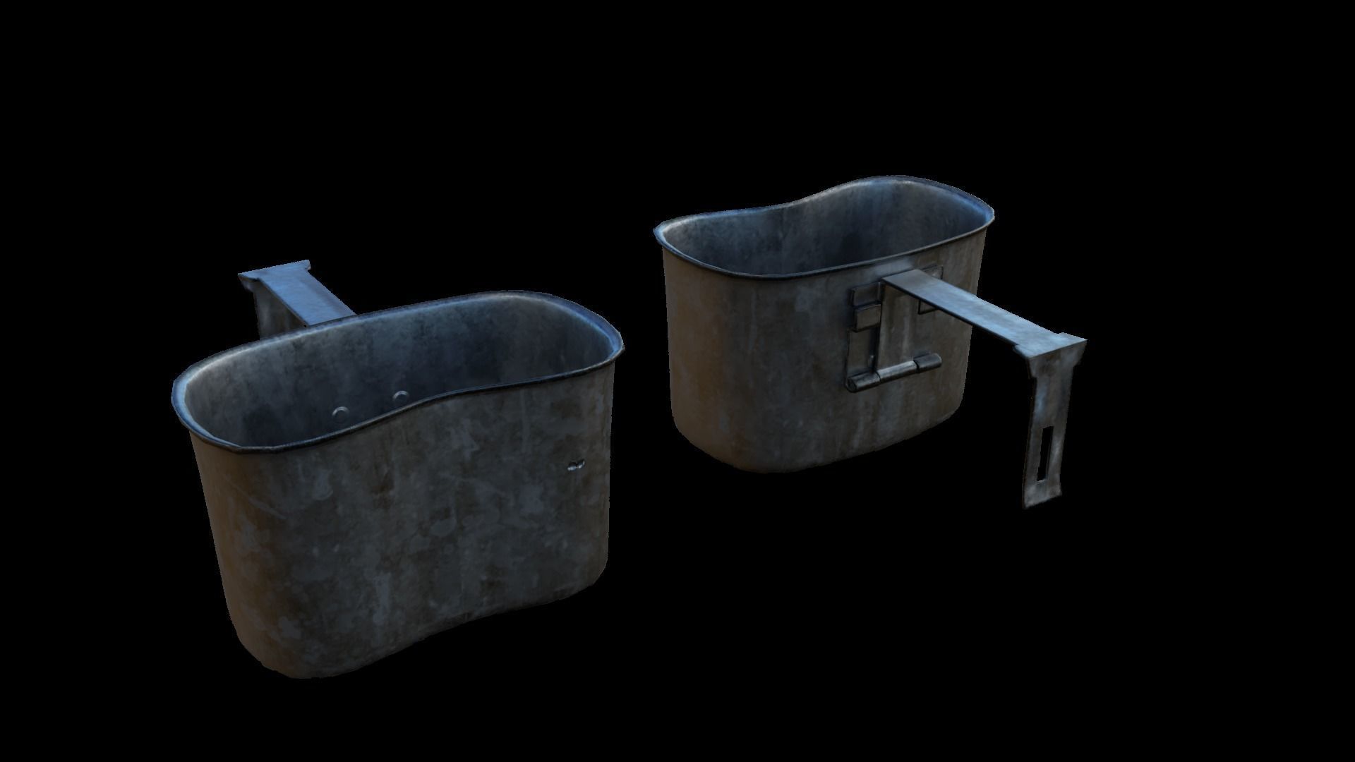Military Eating Utensils Low-poly 3D model_8