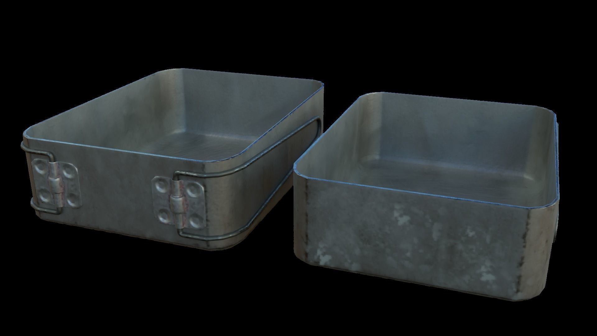 Military Eating Utensils Low-poly 3D model_6