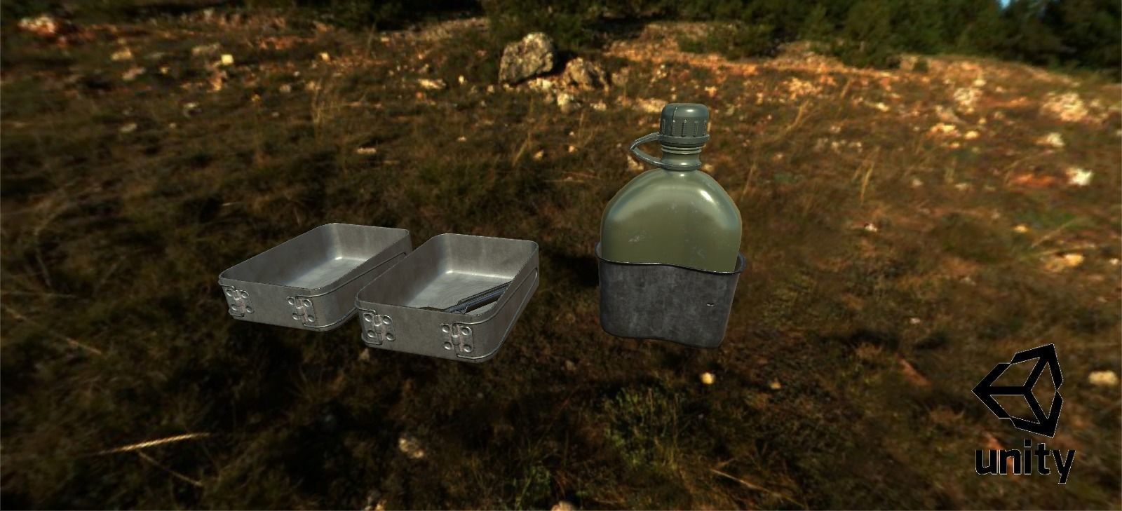 Military Eating Utensils Low-poly 3D model_20