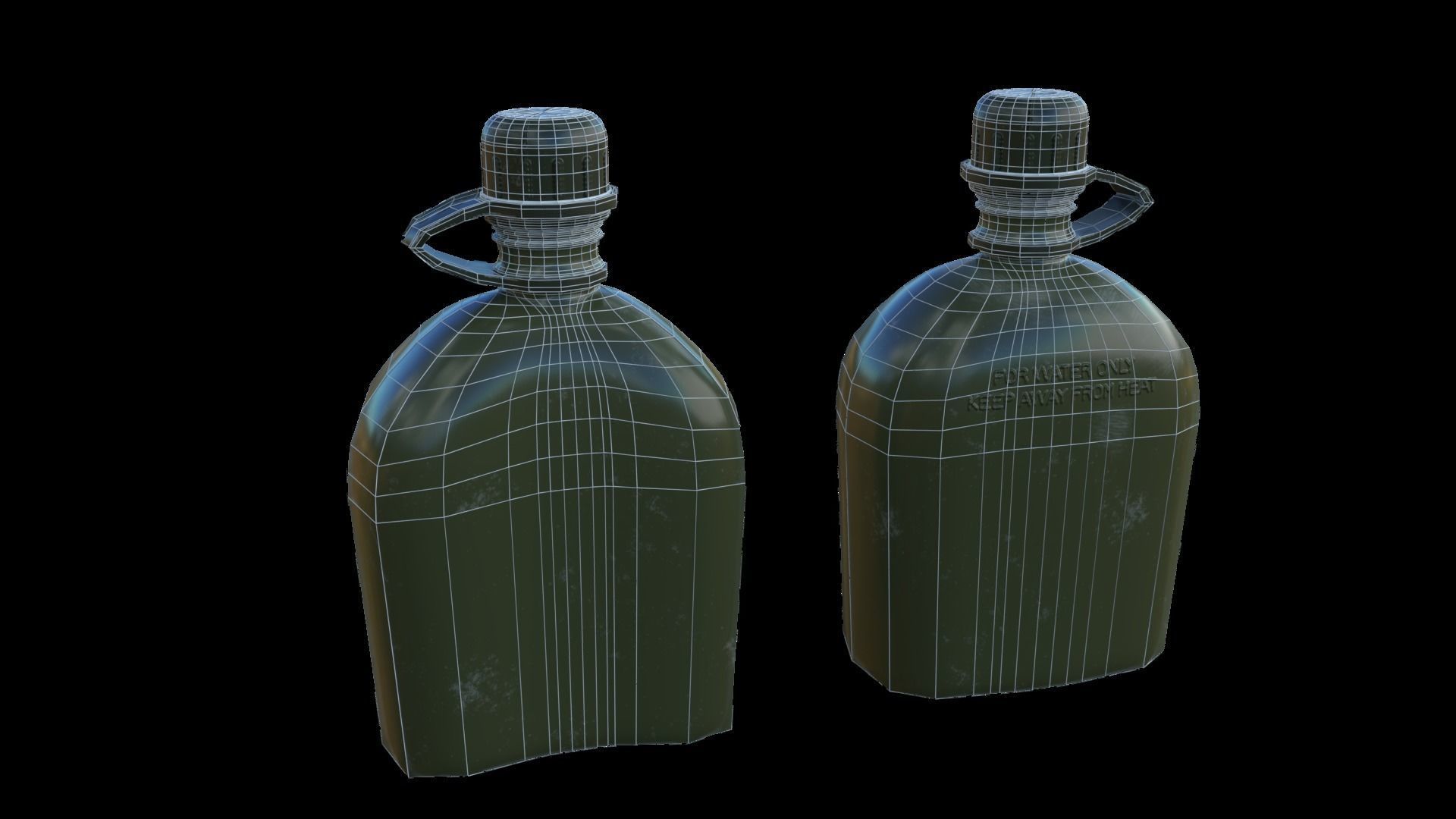 Military Eating Utensils Low-poly 3D model_30