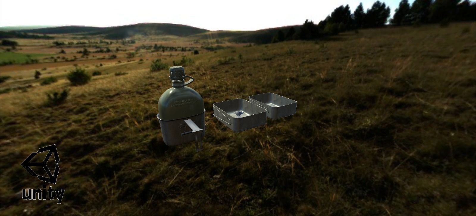 Military Eating Utensils Low-poly 3D model_18