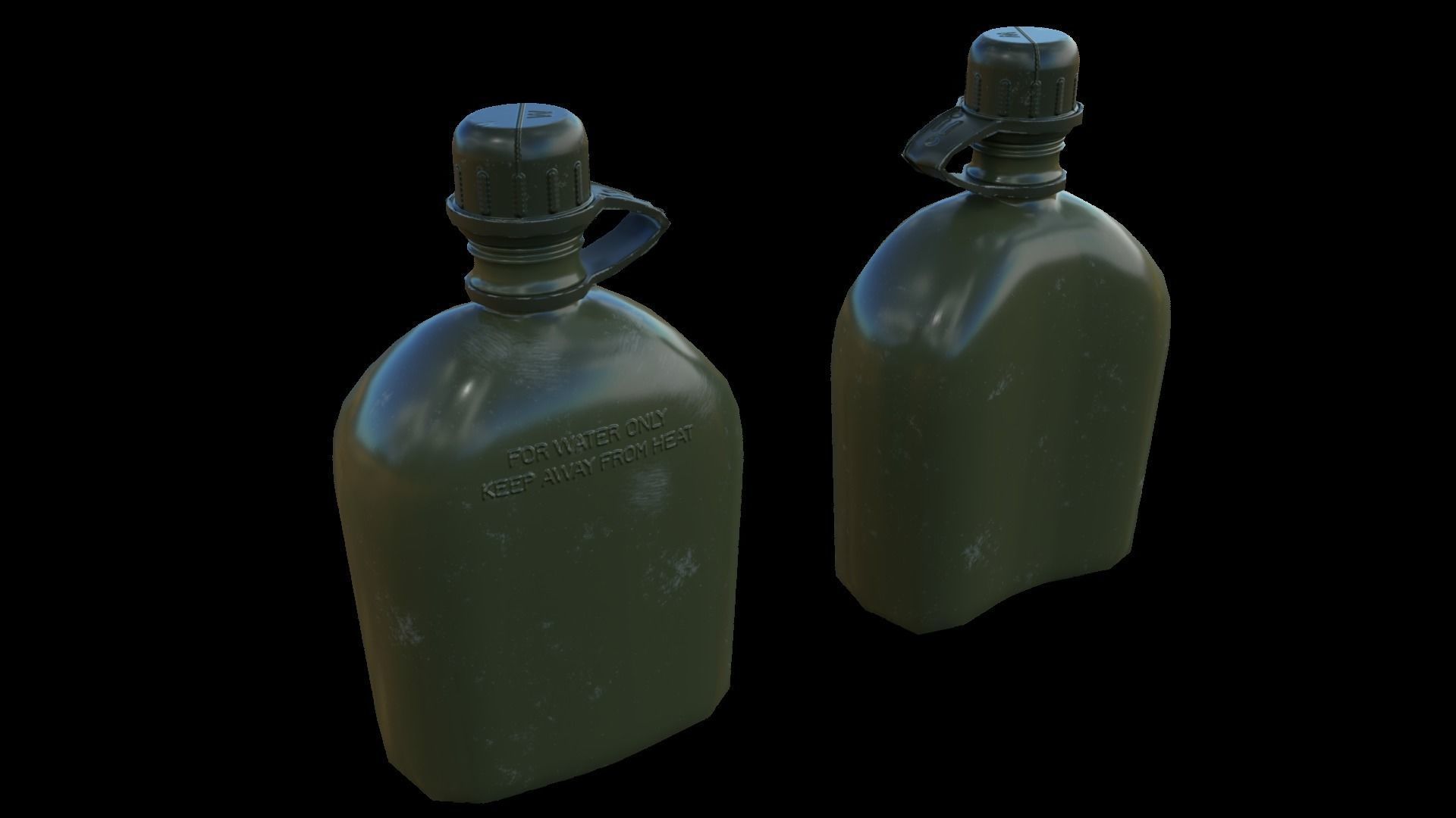 Military Eating Utensils Low-poly 3D model_17