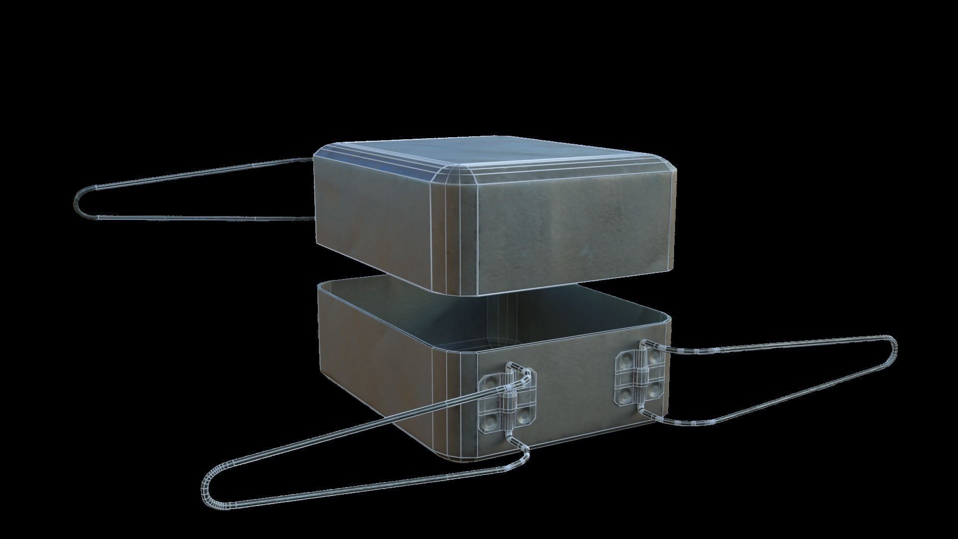 Military Eating Utensils Low-poly 3D model_25