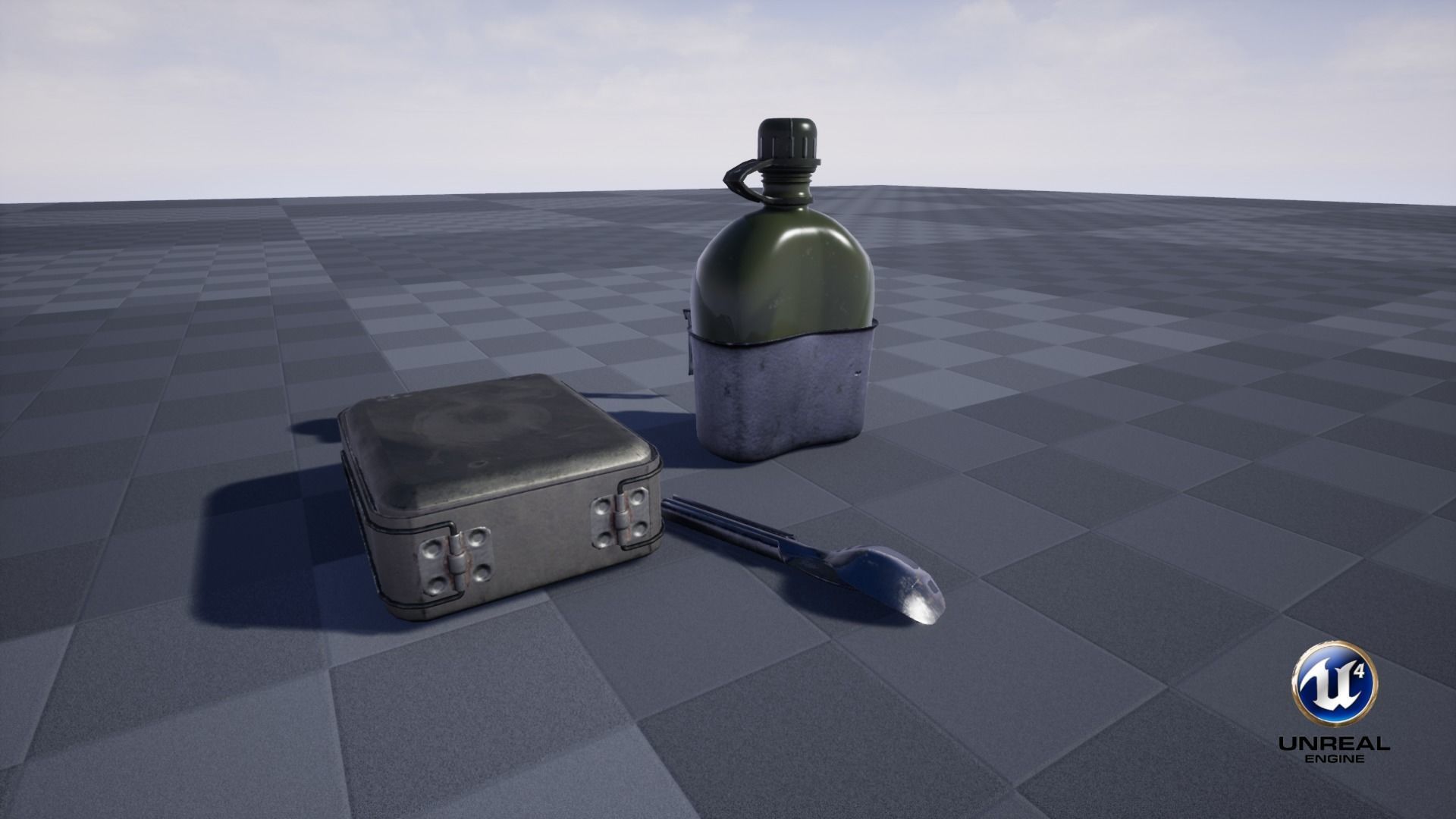 Military Eating Utensils Low-poly 3D model_22