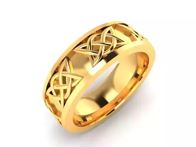 Women Band Ring 3dm render detail
