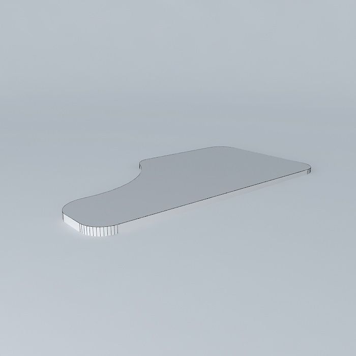 table wooden cutting board Free 3D model_4