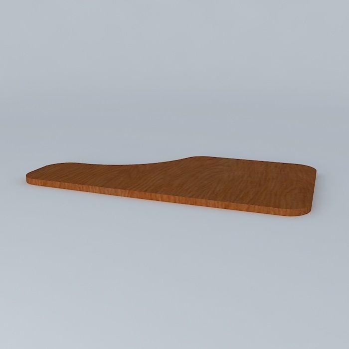 table wooden cutting board Free 3D model_1