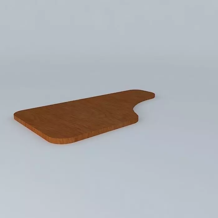 table wooden cutting board Free 3D model_0