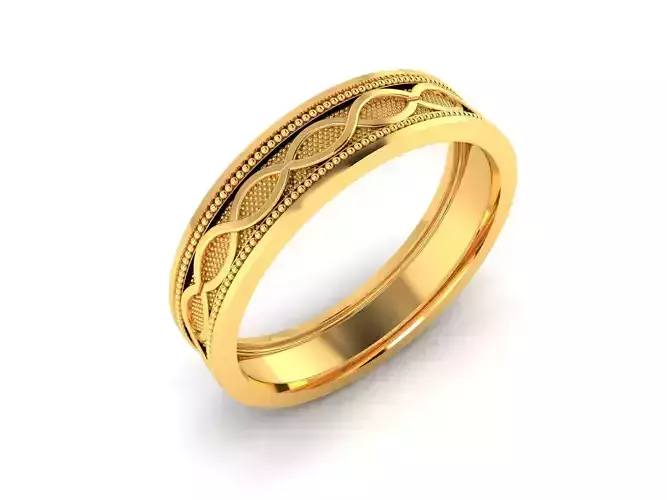 Women Band Ring 3dm render detail