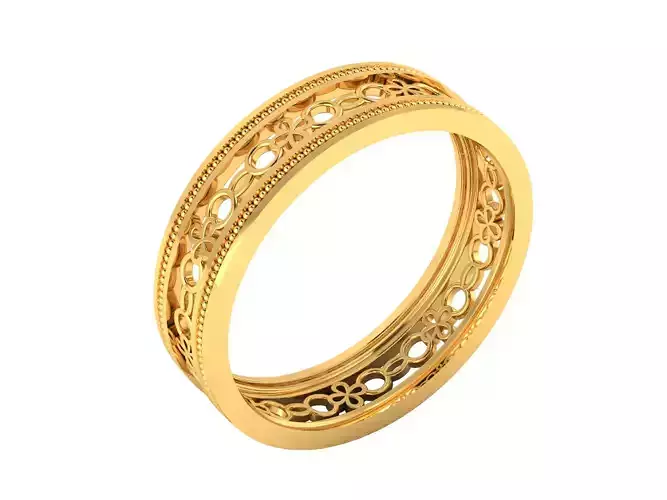 Women Band Ring 3dm render detail