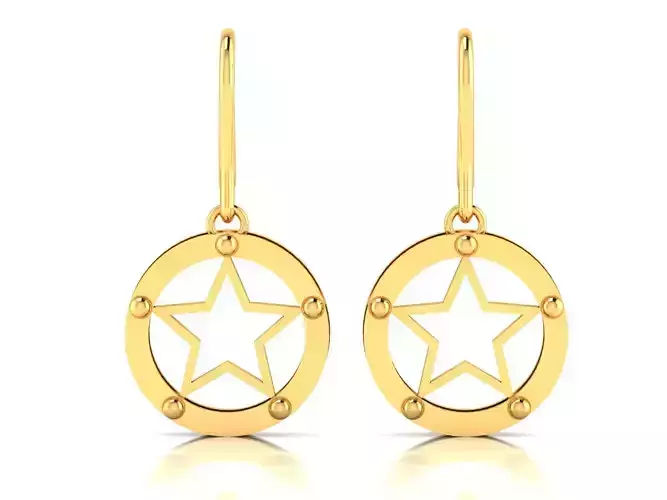 Women Earrings 3dm render detail 3D print model