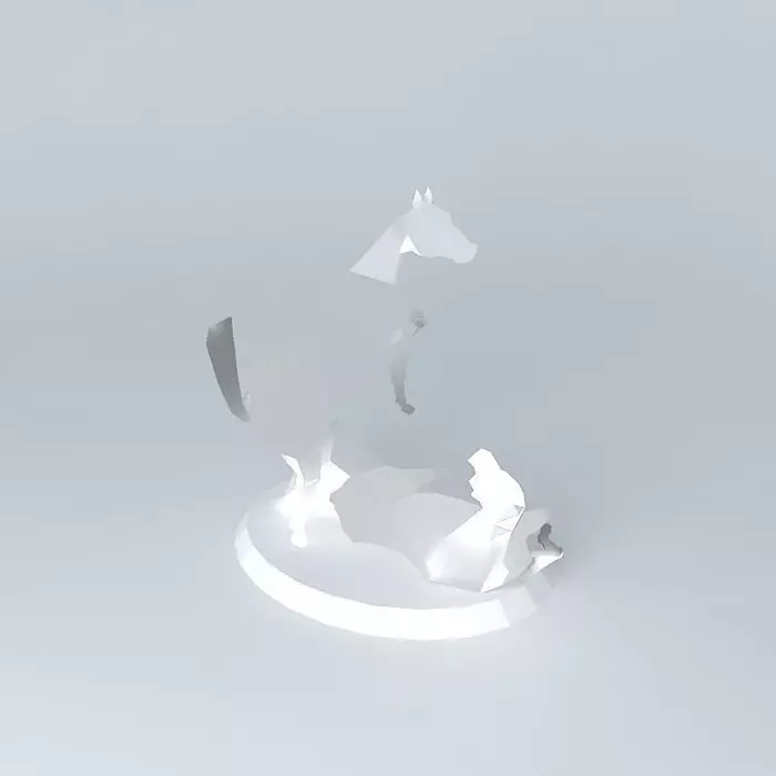 Group two horses Lladró Free 3D model_0