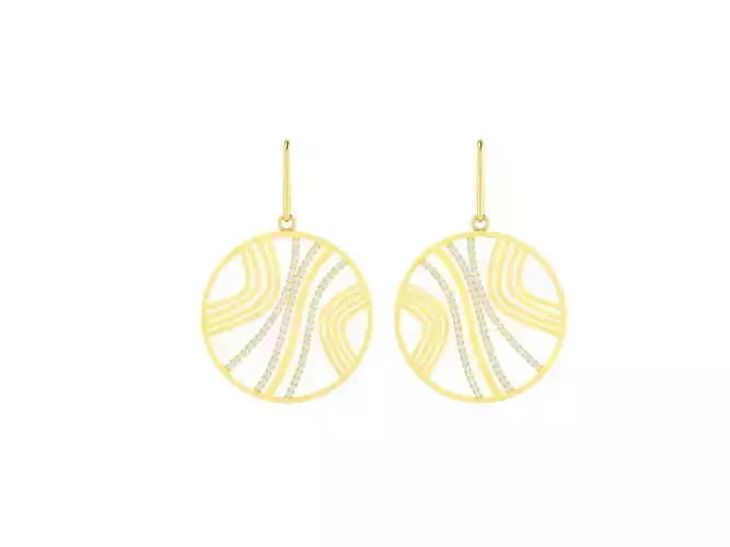 Women Earrings 3dm render detail 3D print model