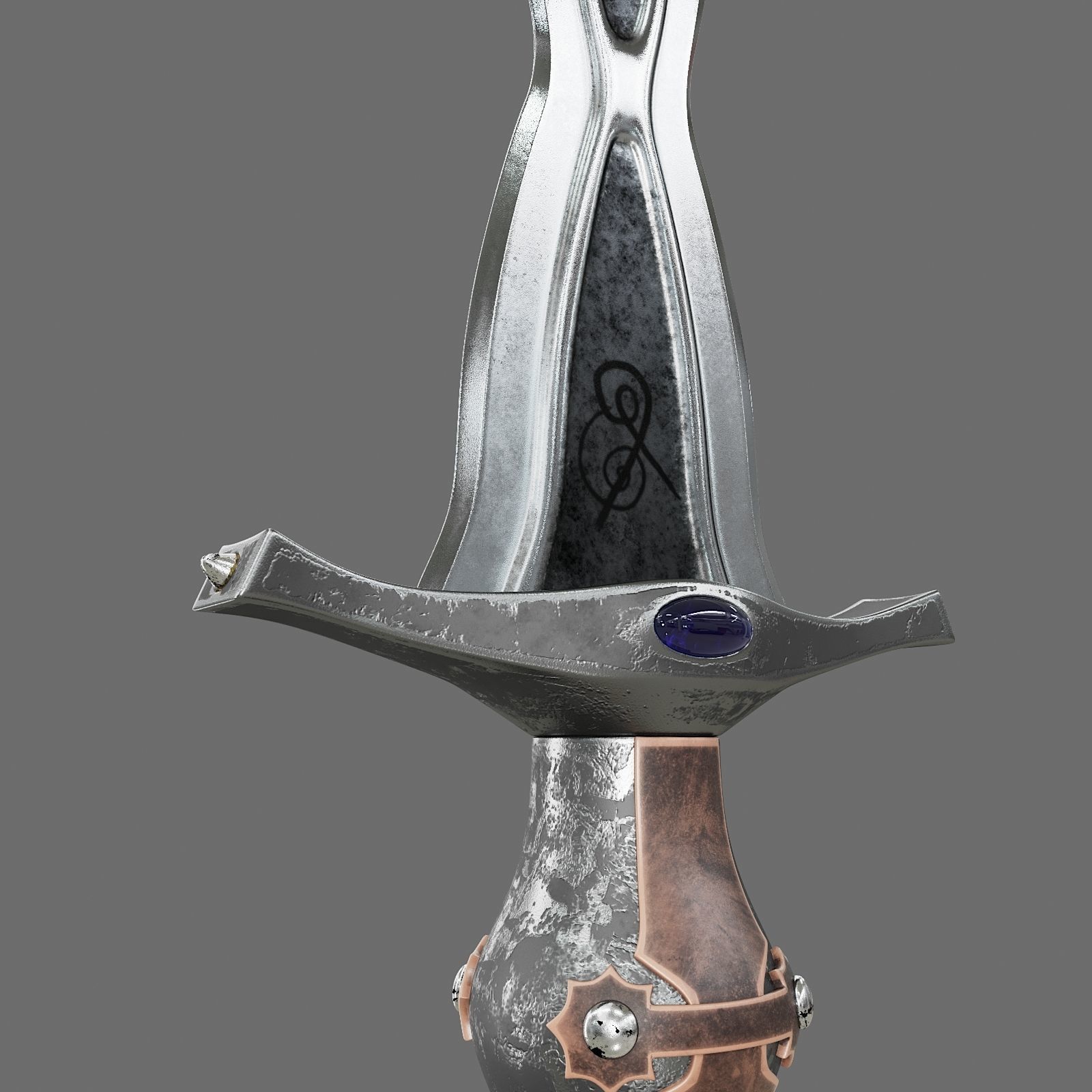 Set of Graceful Blades Low-poly 3D model_20