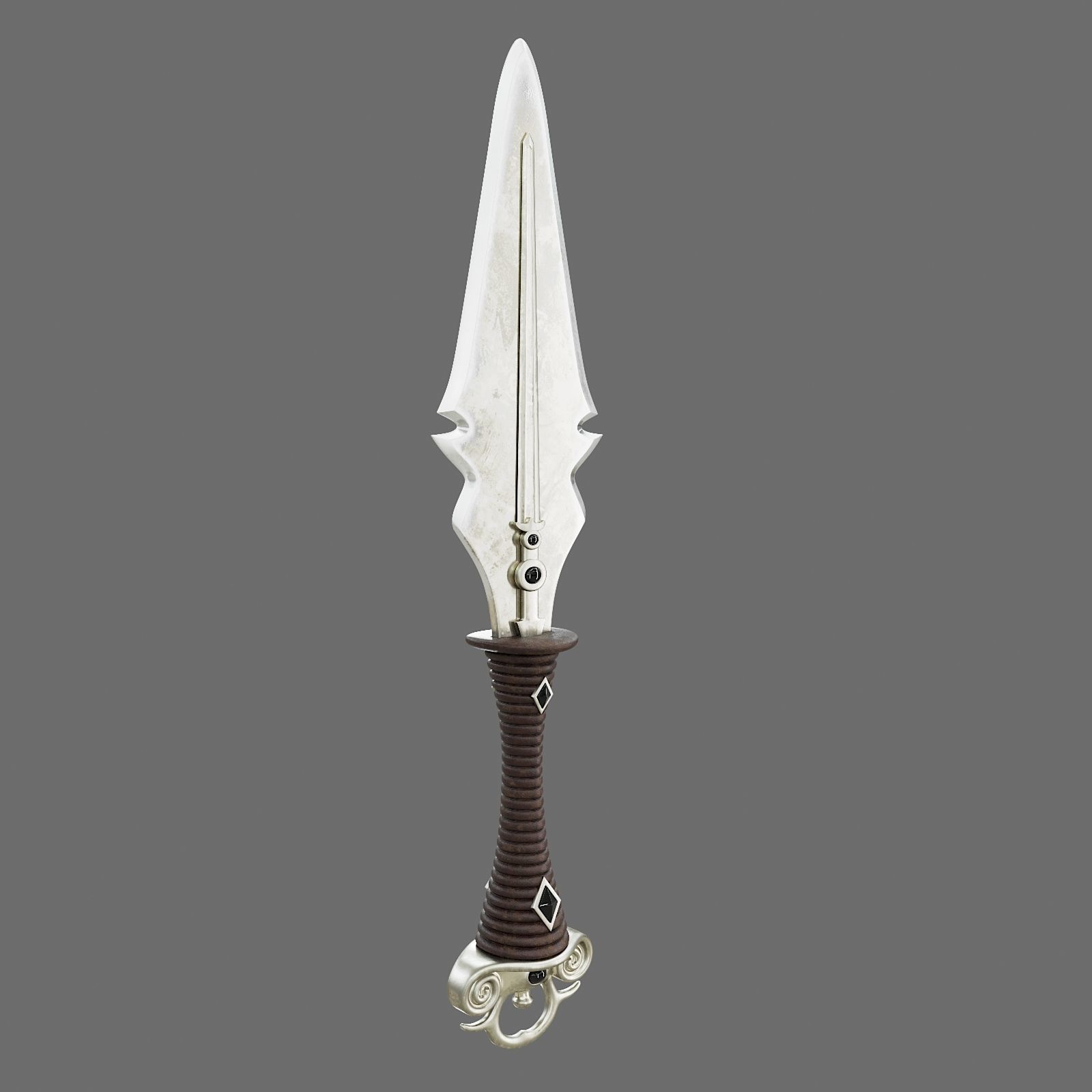 Set of Graceful Blades Low-poly 3D model_2