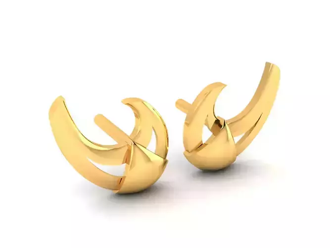 Women Earrings 3dm render detail 3D print model