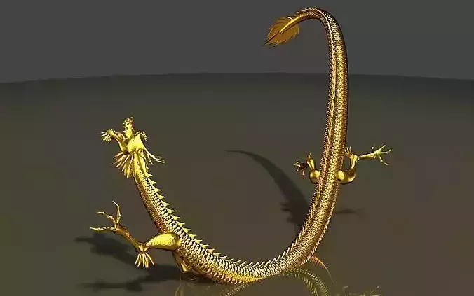 3dmax2011 gold China Dragon East Dragon Gold Dragon 
