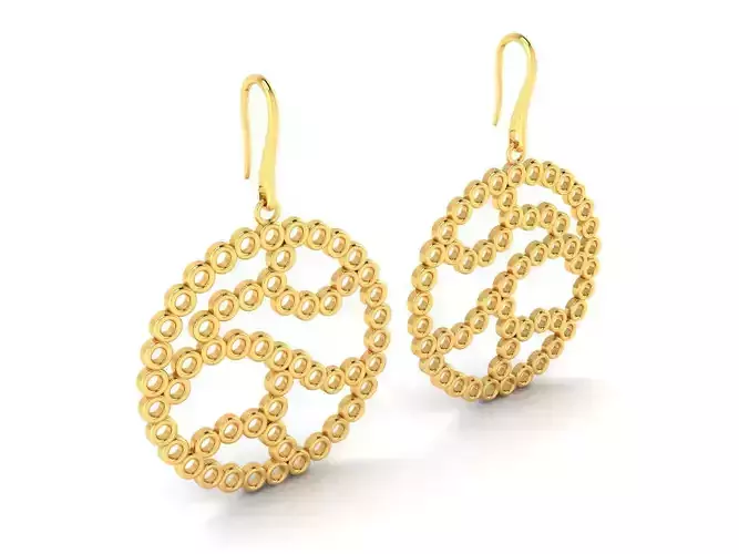 Women Earrings 3dm render detail 3D print model