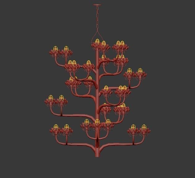 Agave Americana Chandelier 3D model_1