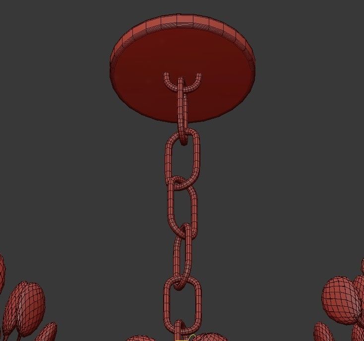 Agave Americana Chandelier 3D model_4