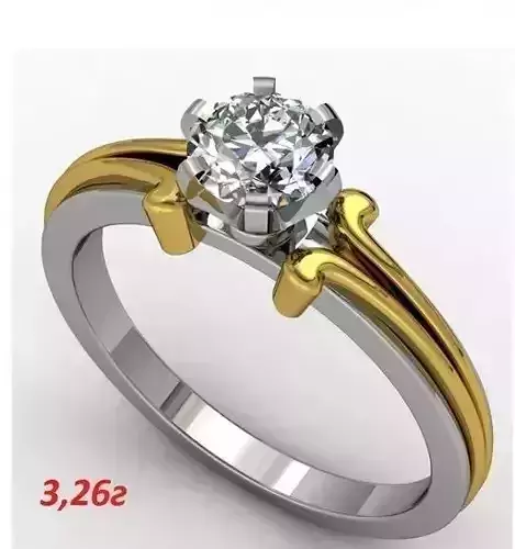 Engagement ring with diamond 5 mm 