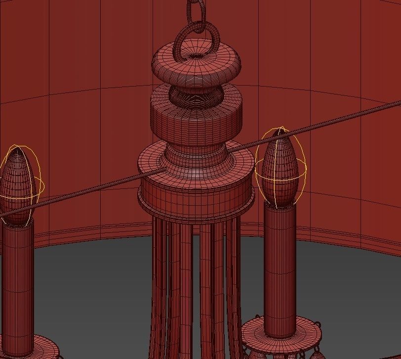 Hampton 8 Light Drum Shade Chrome Chandelier 3D model_6