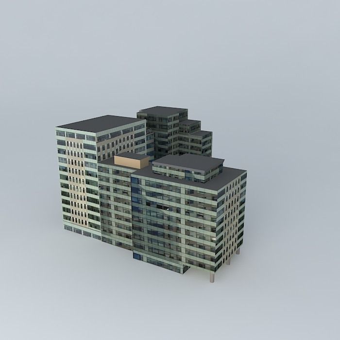 Bratislava Business Center V. Free 3D model_1